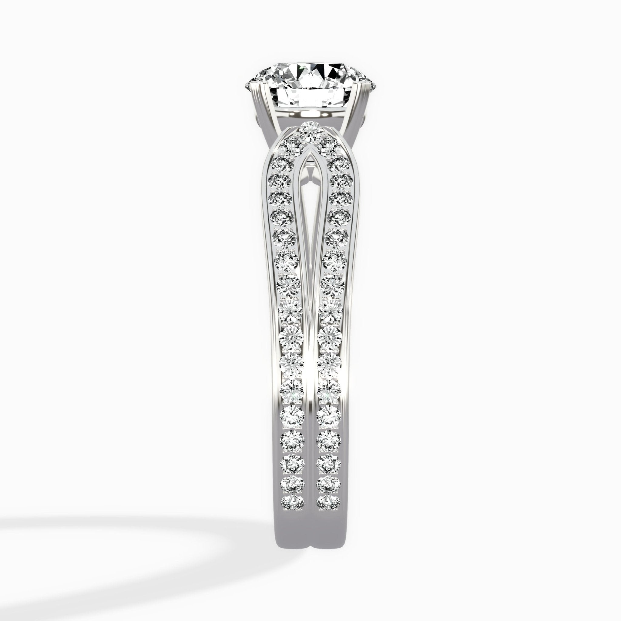 Vintage Split Shank Solitaire Ring Engagement Ring - The Better Diamonds