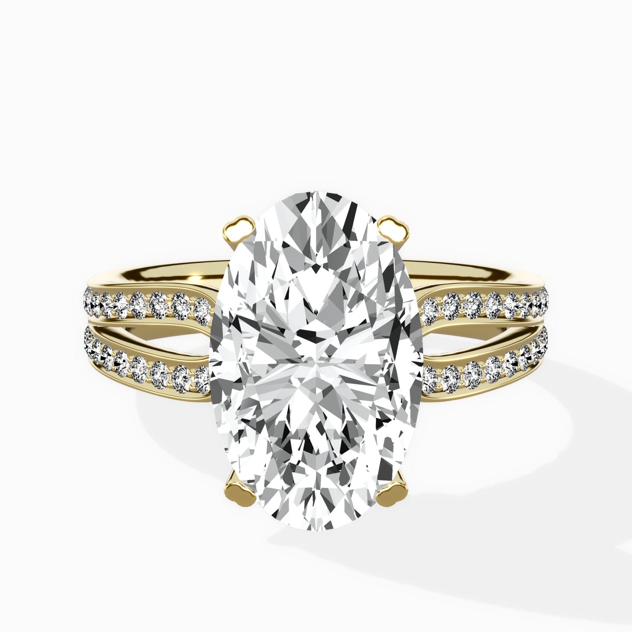 Vintage Split Shank Solitaire Ring Engagement Ring - The Better Diamonds