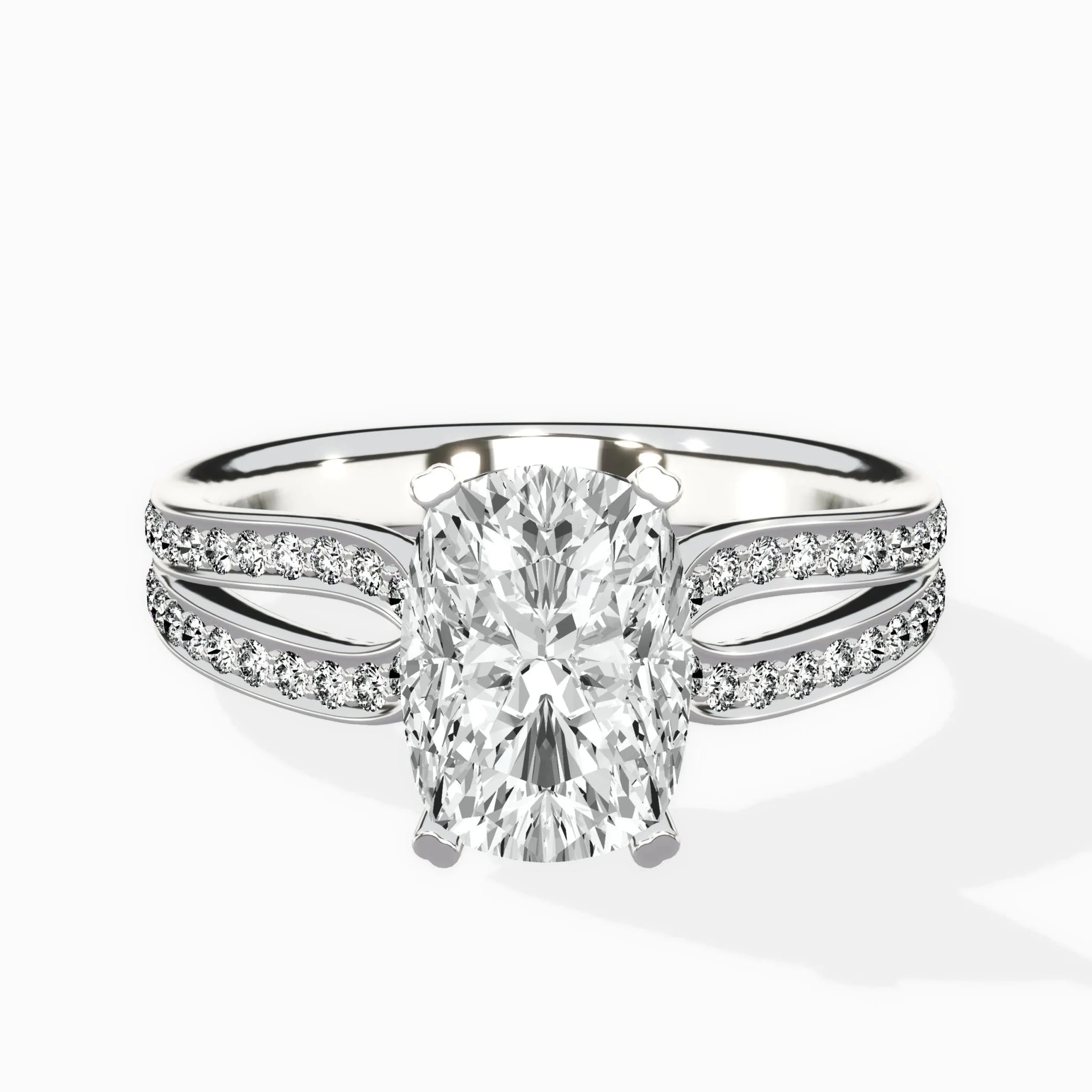 Vintage Split Shank Solitaire Ring Engagement Ring - The Better Diamonds