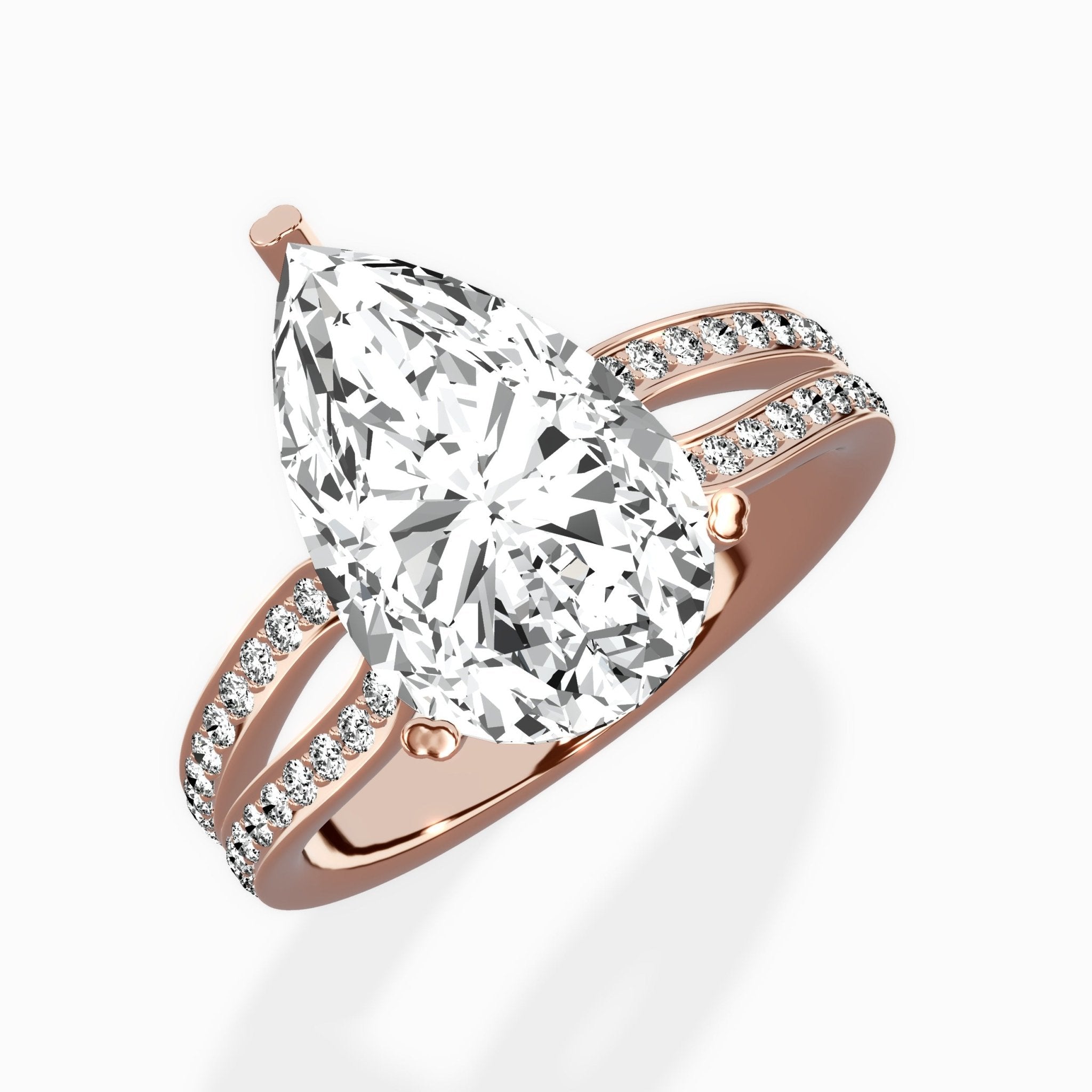 Vintage Split Shank Solitaire Ring Engagement Ring - The Better Diamonds