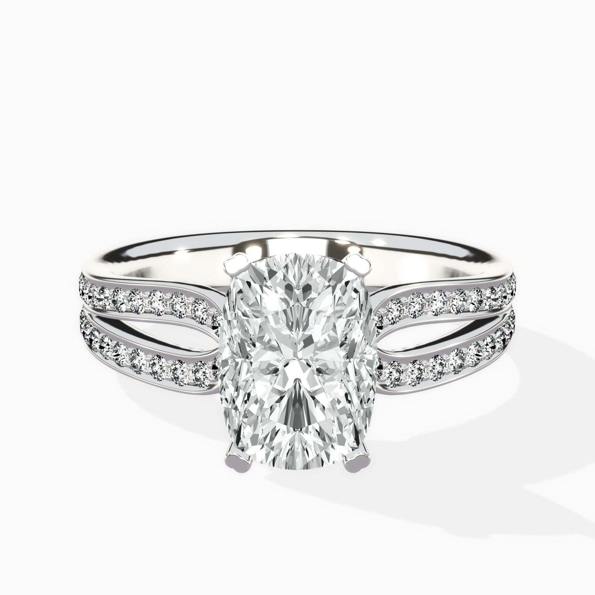 Vintage Split Shank Solitaire Ring Engagement Ring - The Better Diamonds