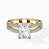 Vintage Split Shank Solitaire Ring Engagement Ring - The Better Diamonds
