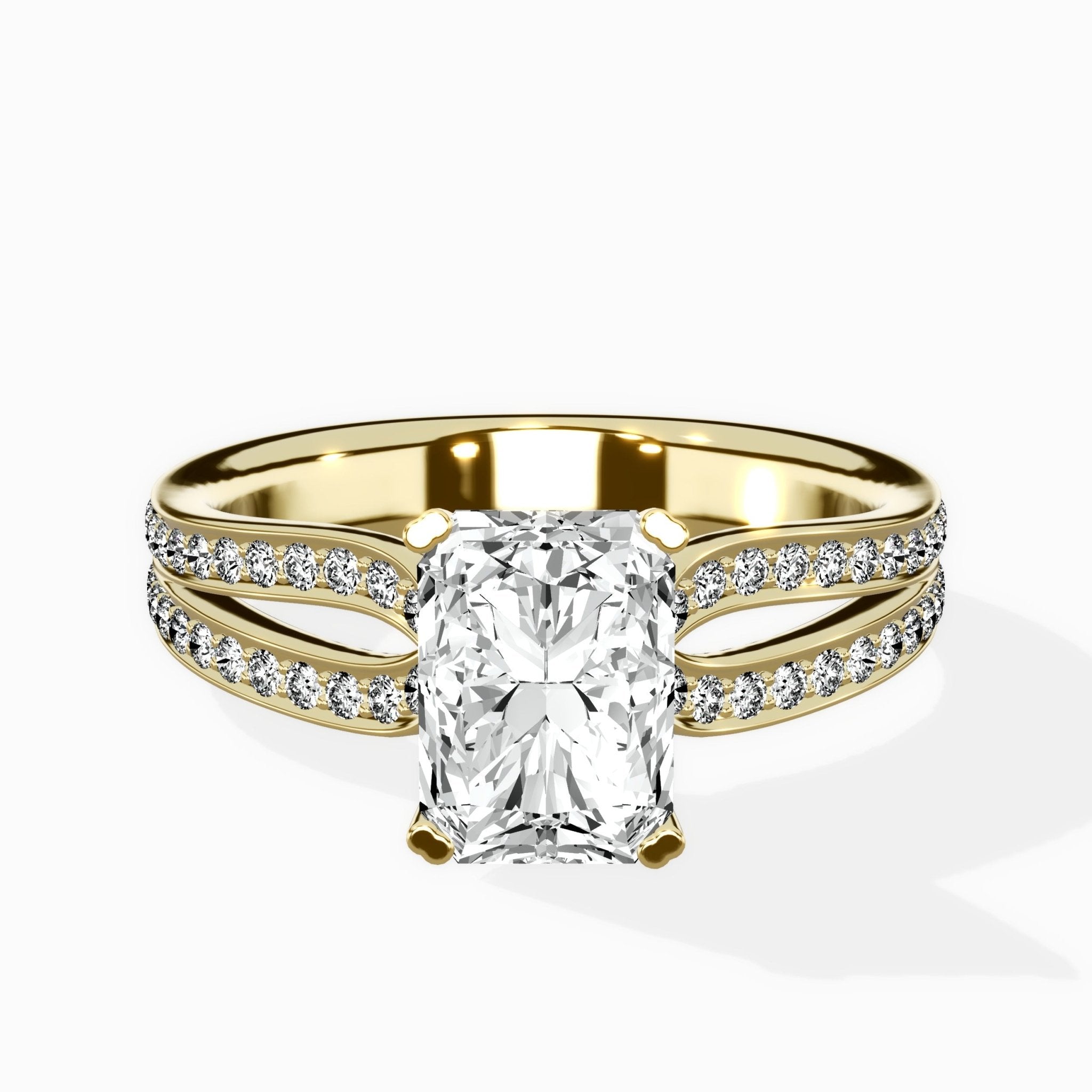 Vintage Split Shank Solitaire Ring Engagement Ring - The Better Diamonds