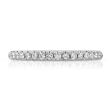 Medium Classic Pave Wedding Band in White Gold