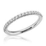 Medium Classic Pave Wedding Band in White Gold