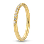 Medium Classic Pave Wedding Band in Yellow Gold