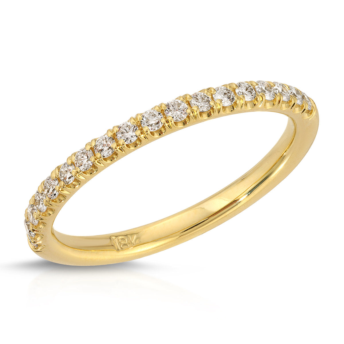 Medium Classic Pave Wedding Band in Yellow Gold