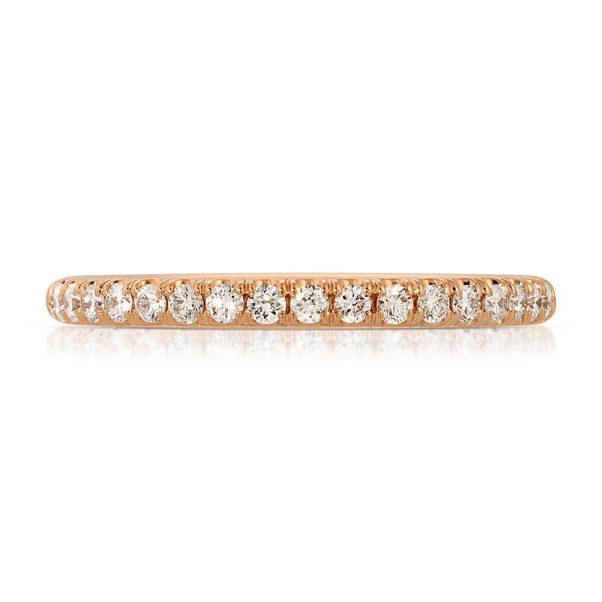 Medium Classic Pave Wedding Band in Rose Gold