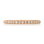 Medium Classic Pave Wedding Band in Rose Gold