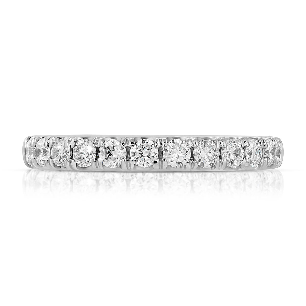 Grande Classic Pave Wedding Band in White Gold