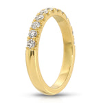 Grande Classic Pave Wedding Band in Yellow Gold