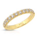 Grande Classic Pave Wedding Band in Yellow Gold