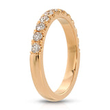 Grande Classic Pave Wedding Band in Rose Gold