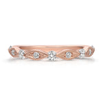 Floating Diamonds Wedding Band in Rose Gold