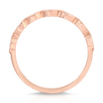 Medium Marquise Filigree Wedding Band in Rose Gold