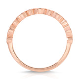 Medium Vintage Filigree Wedding Band in Rose Gold