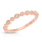 Medium Vintage Filigree Wedding Band in Rose Gold