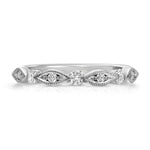 Floating Diamonds Wedding Band in White Gold