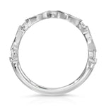 Floating Diamonds Wedding Band in White Gold