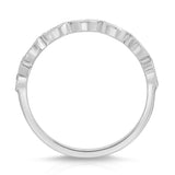 Medium Marquise Filigree Wedding Band in White Gold