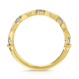 Floating Diamonds Wedding Band in Yellow Gold