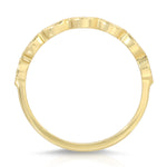 Medium Marquise Filigree Wedding Band in Yellow Gold