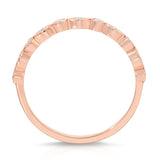 Petit Vintage Filigree Wedding Band in Rose Gold