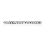 Petit Classic Pave Wedding Band in White Gold