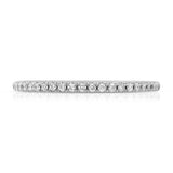 Petit Classic Pave Wedding Band in White Gold