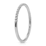 Petit Classic Pave Wedding Band in White Gold