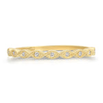 Petit Marquise Filigree Wedding Band in Yellow Gold