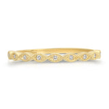 Petit Marquise Filigree Wedding Band in Yellow Gold