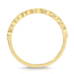 Petit Marquise Filigree Wedding Band in Yellow Gold