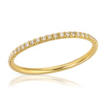 Petit Classic Pave Wedding Band in Yellow Gold