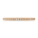 Petit Classic Pave Wedding Band in Rose Gold